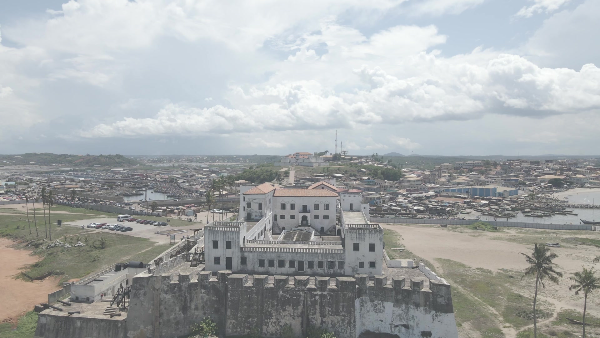 Elmina Castle Close Slow Fly By