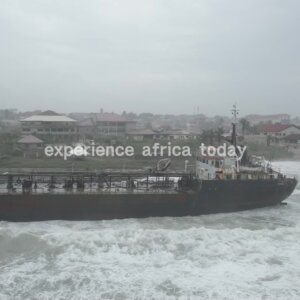Abandoned Ship Vessel Waves Ocean Dock Side View