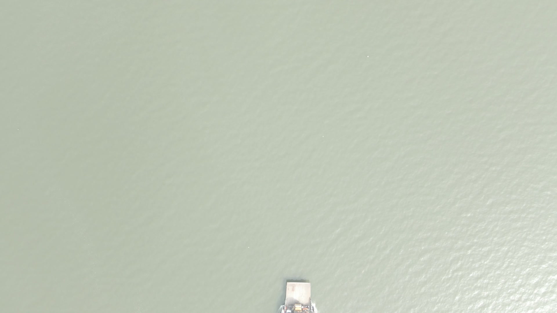 Moving Ferry Yeji Lake Volta Top Down View