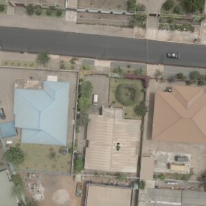 Residential Neighborhood Top Down View Pan